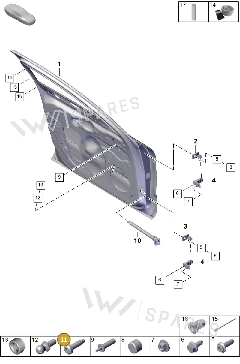9A700798900 — Porsche Panamera (2023-2025) diagram p62804000, position 11