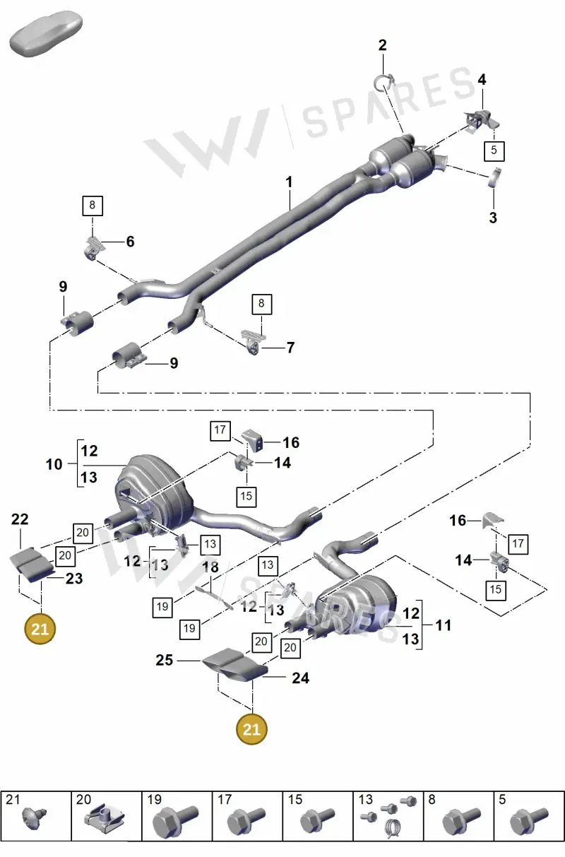 9A700801900 — Porsche Panamera (2023-2025) diagram p62203000, position 21