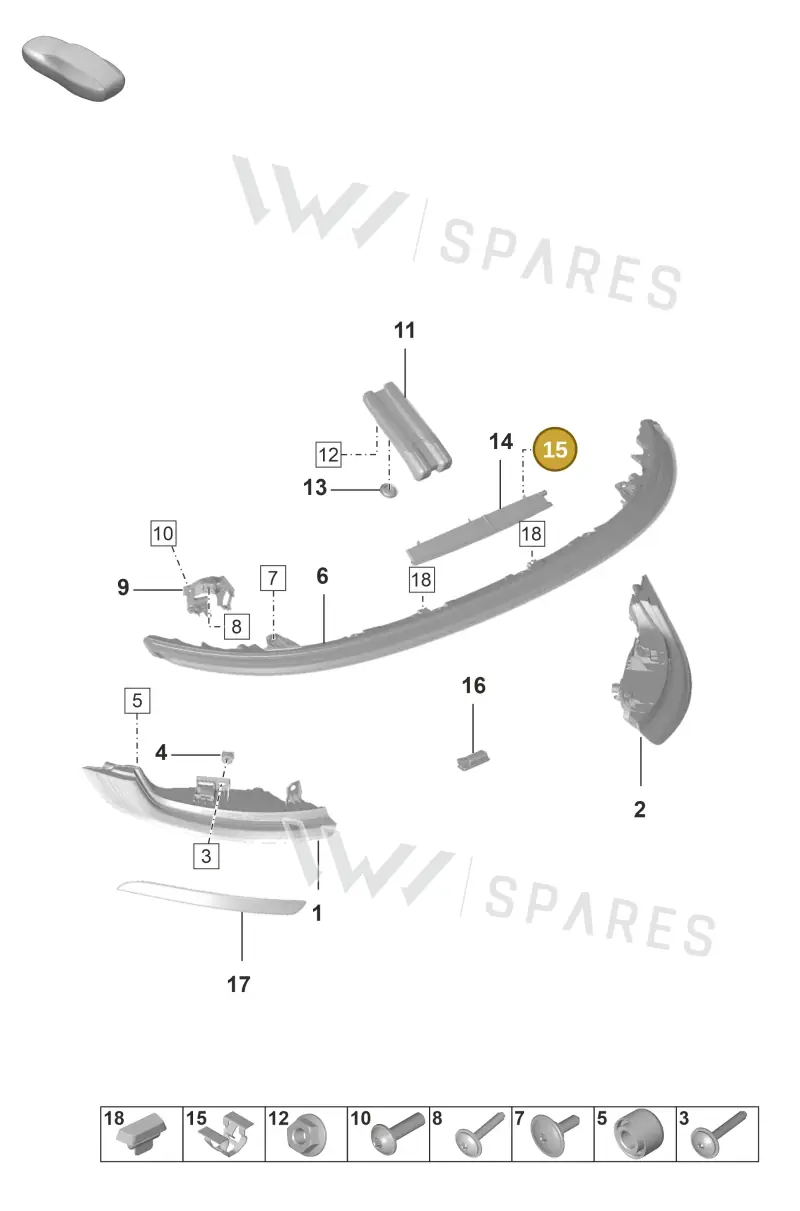 9A700803100 — Porsche 911 (2018-2024) diagram p53905050, position 15