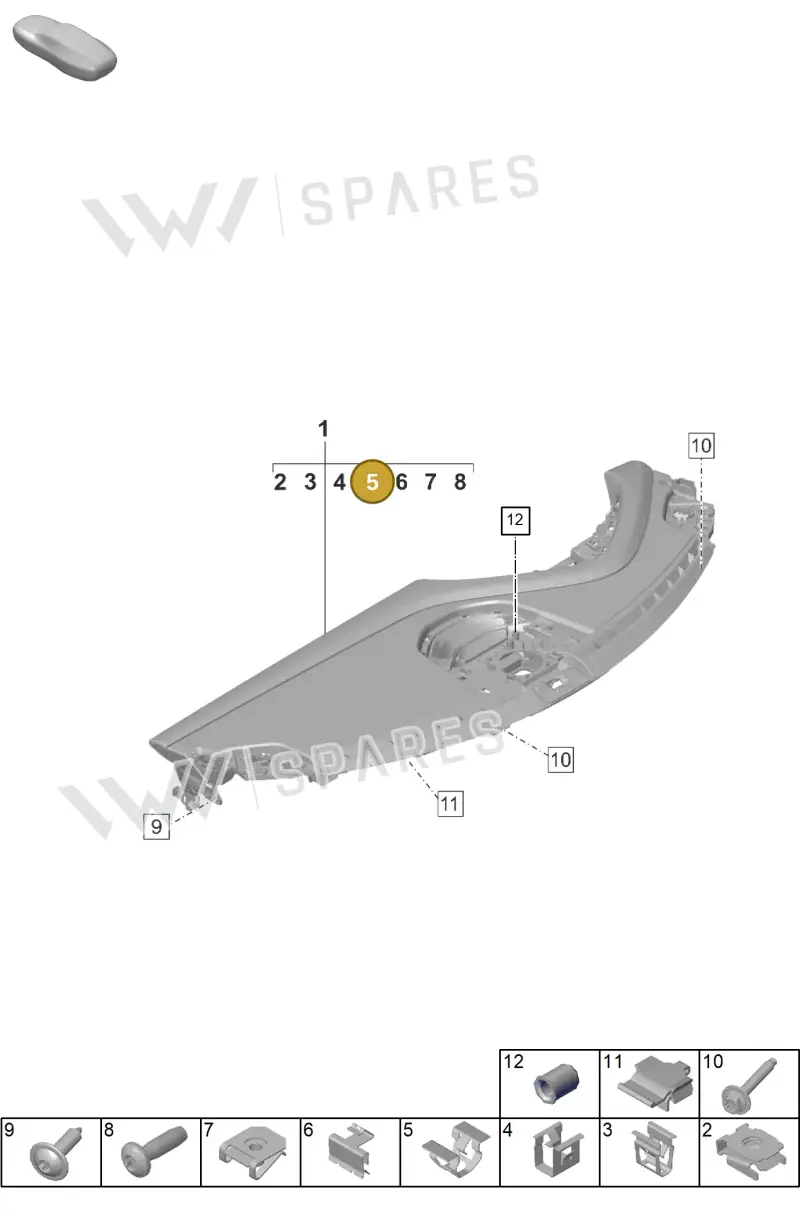9A700803100 — Porsche Taycan Sport Turismo (2023-2025) diagram p56809000, position 5