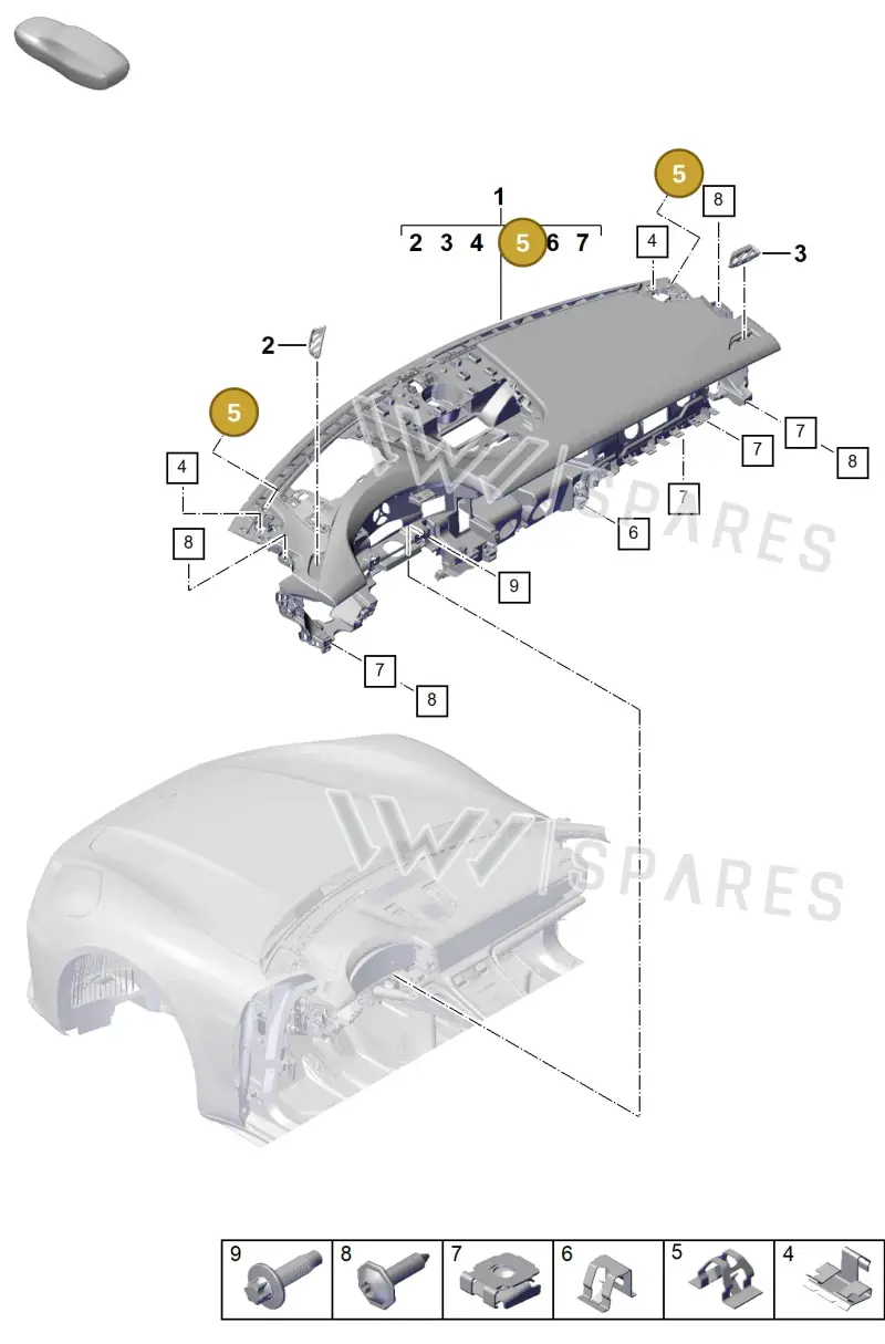 9A700803100 — Porsche Panamera (2023-2025) diagram p62809000, position 5