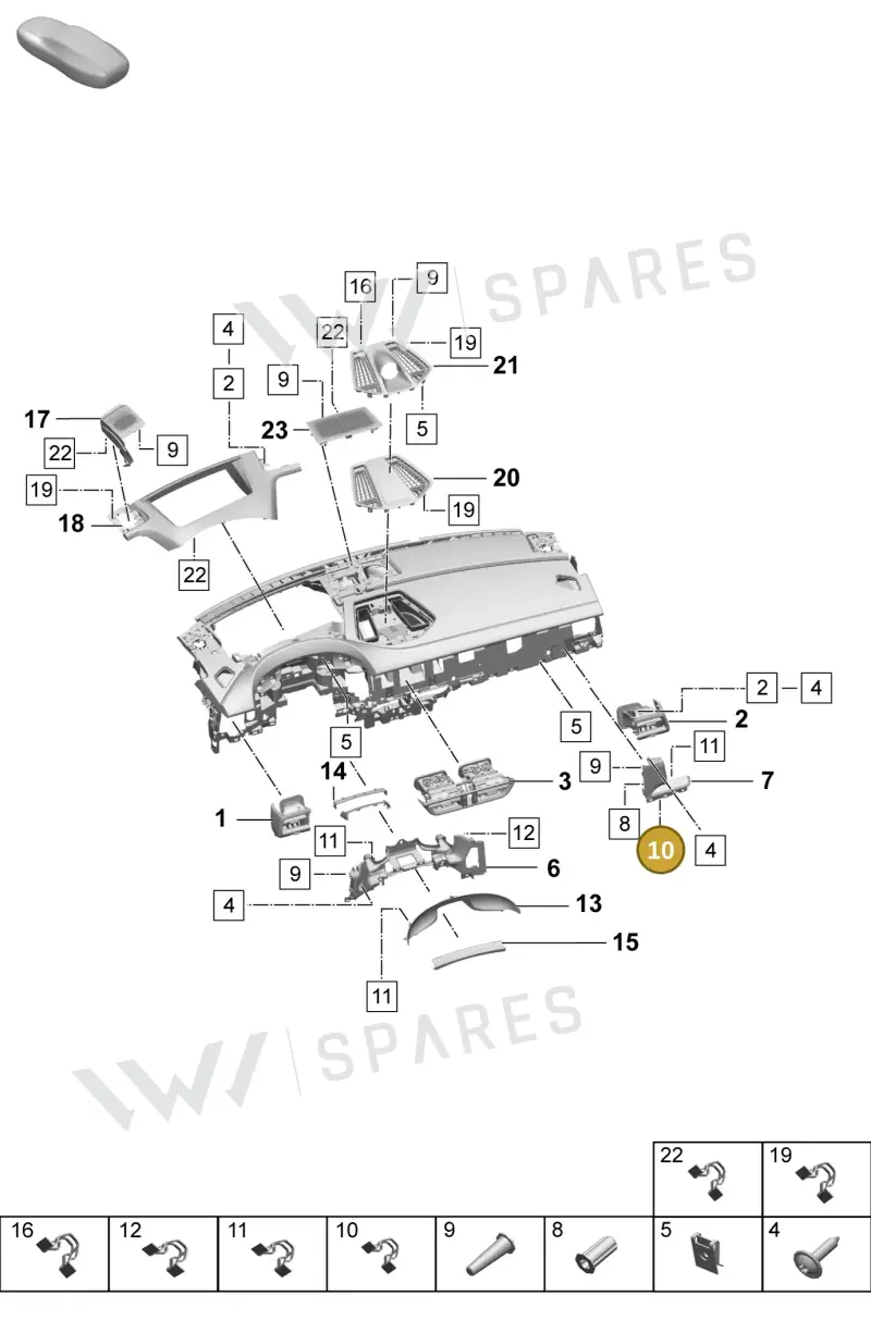9A700803100 — Porsche Macan (2024-2024) diagram p61809050, position 10