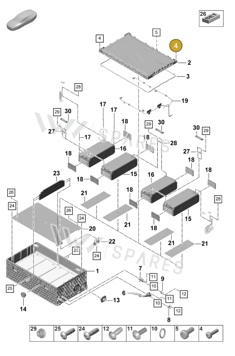 9A700809600 — Porsche Panamera (2020-2023) diagram p58901042, position 4