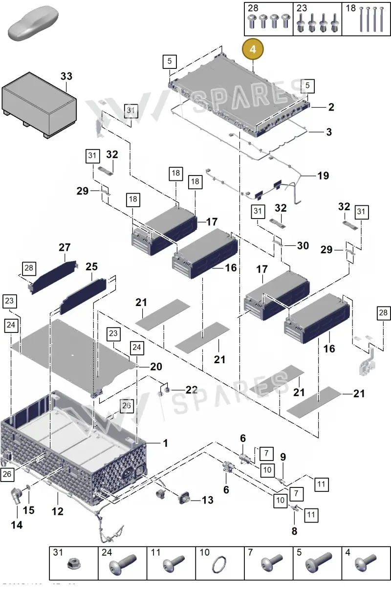 9A700809600 — Porsche Cayenne Coupe (2023-2023) diagram p60251100, position 4