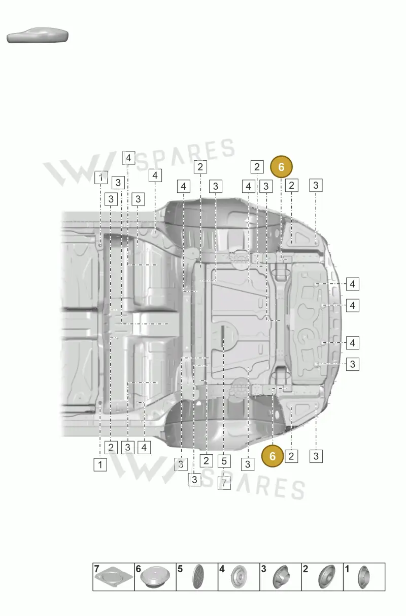 9A700812100 — Porsche Taycan Sport Turismo (2019-2024) diagram p56806200, position 6