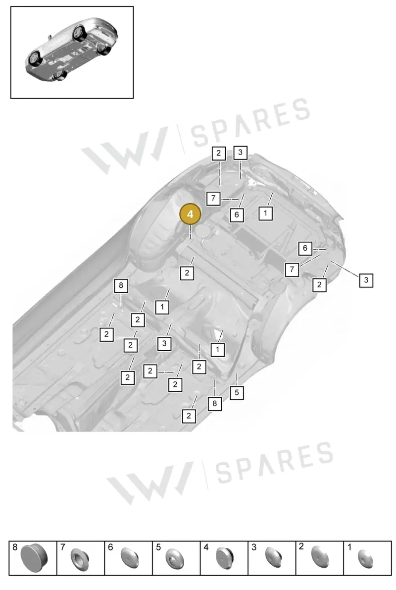 9A700812100 — Porsche Panamera (2023-2025) diagram p49806020, position 4