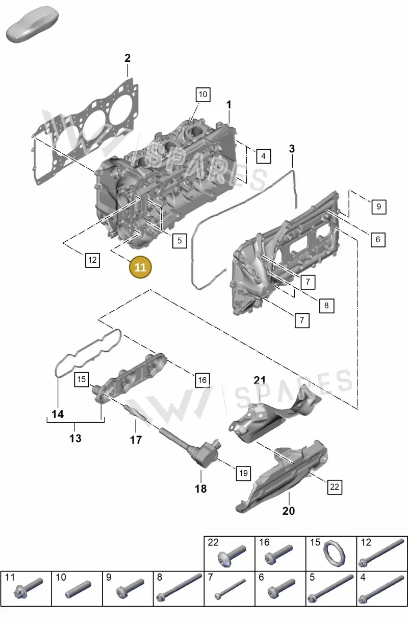 9A700812700 — Porsche GT3 RS (2021-) diagram p59103000, position 11