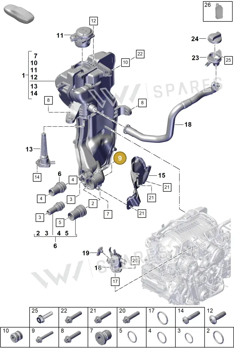 9A700812900 — Porsche 911 (2021-2022) diagram p59104200, position 9