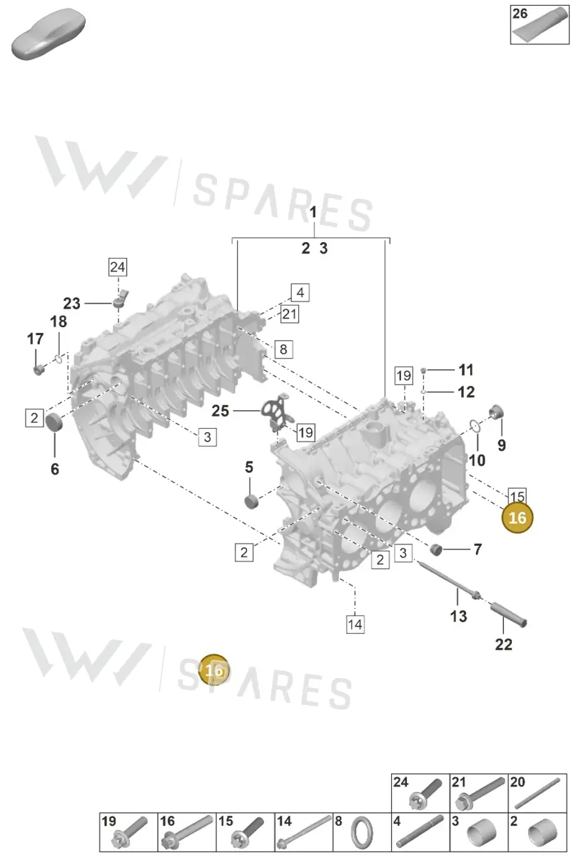 9A700813000 — Porsche 911 (2024-2025) diagram p53000002, position 16