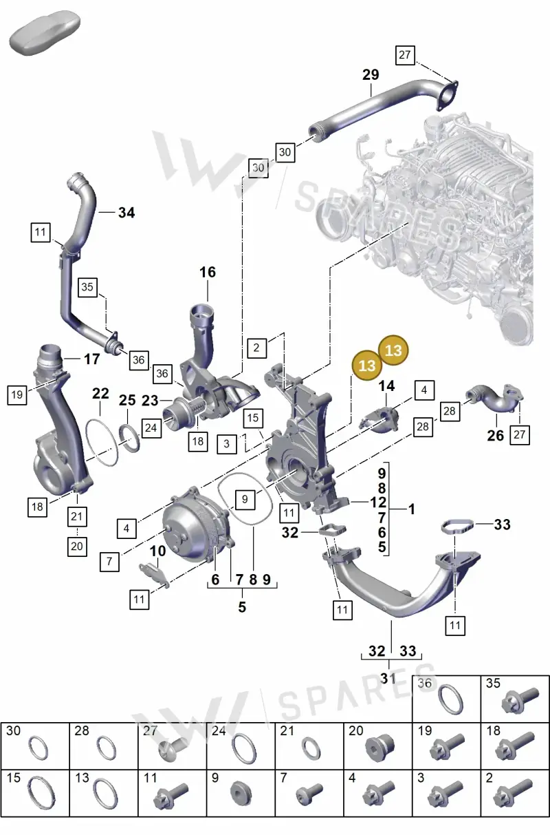 9A700827400 — Porsche 911 (2021-2022) diagram p59105000, position 13