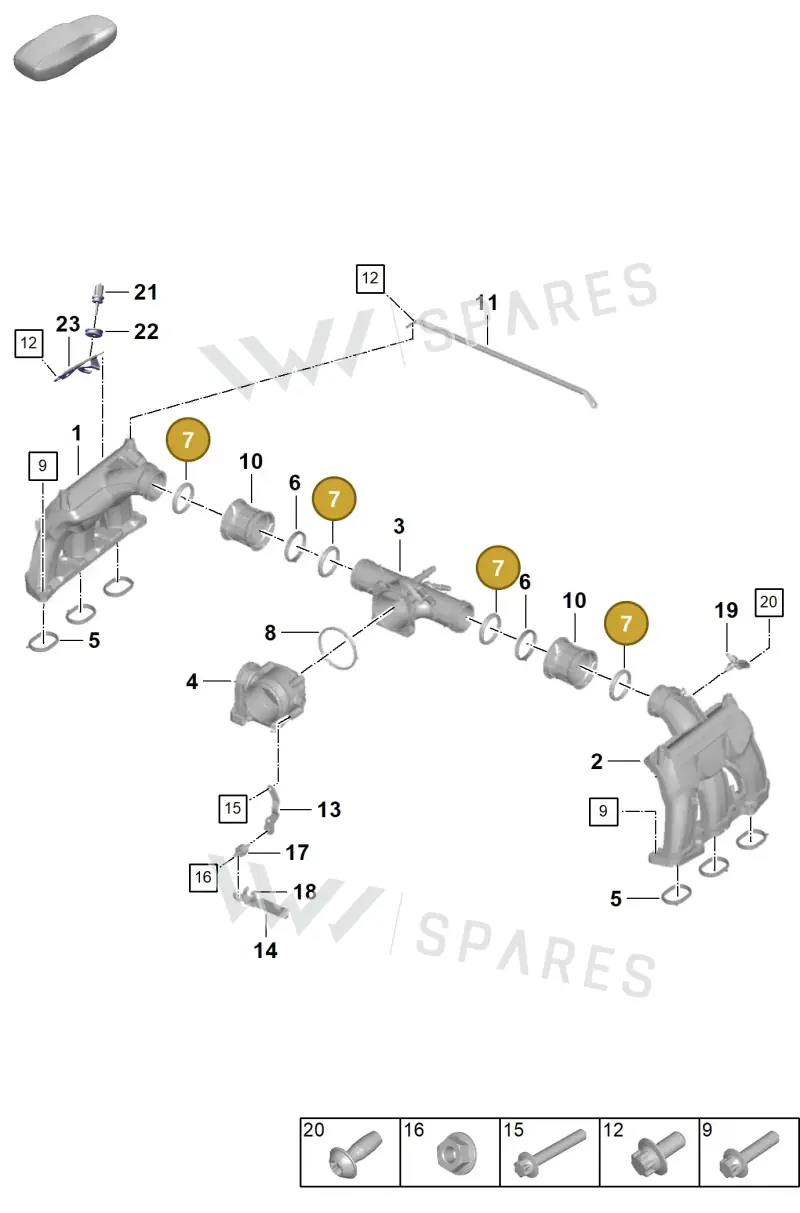 9A700827900 — Porsche 992 Carrera Coupe (2024-) diagram p63107100, position 7