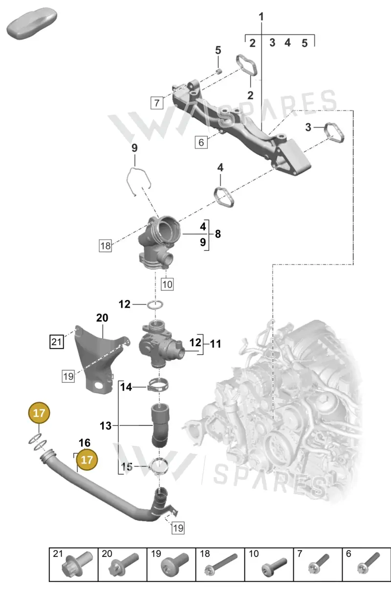 9A700828100 — Porsche 911 (2020-2022) diagram p57105050, position 17