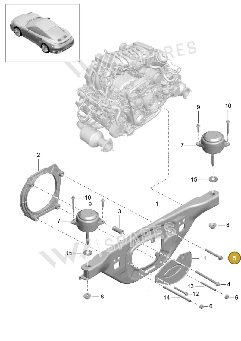 9A700830700 — Porsche GT2 RS Clubsport (2013-2020) diagram p42109000, position 5