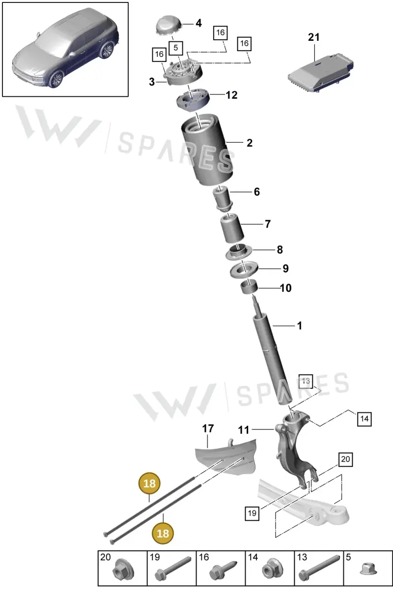 9A700837900 — Porsche Cayenne (2017-2023) diagram p51402000, position 18