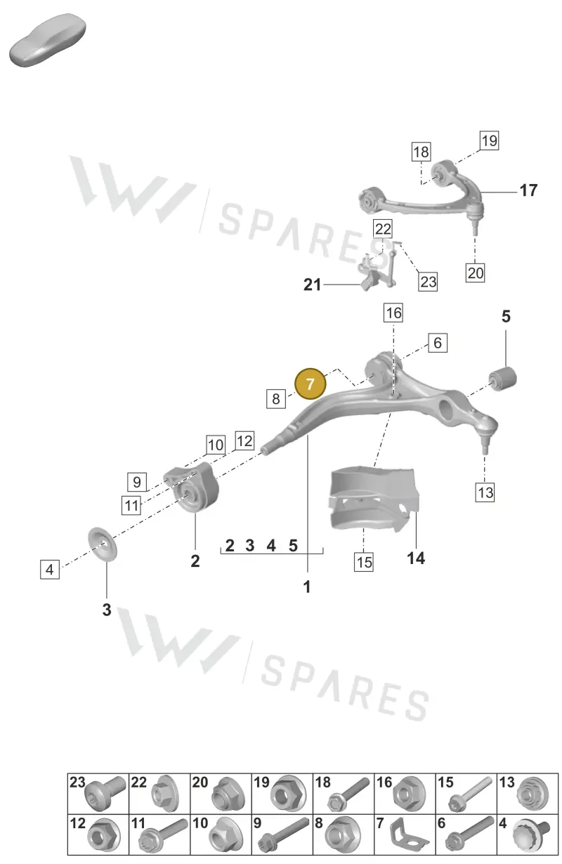 9A700842301 — Porsche Panamera (2023-2025) diagram p58401050, position 7
