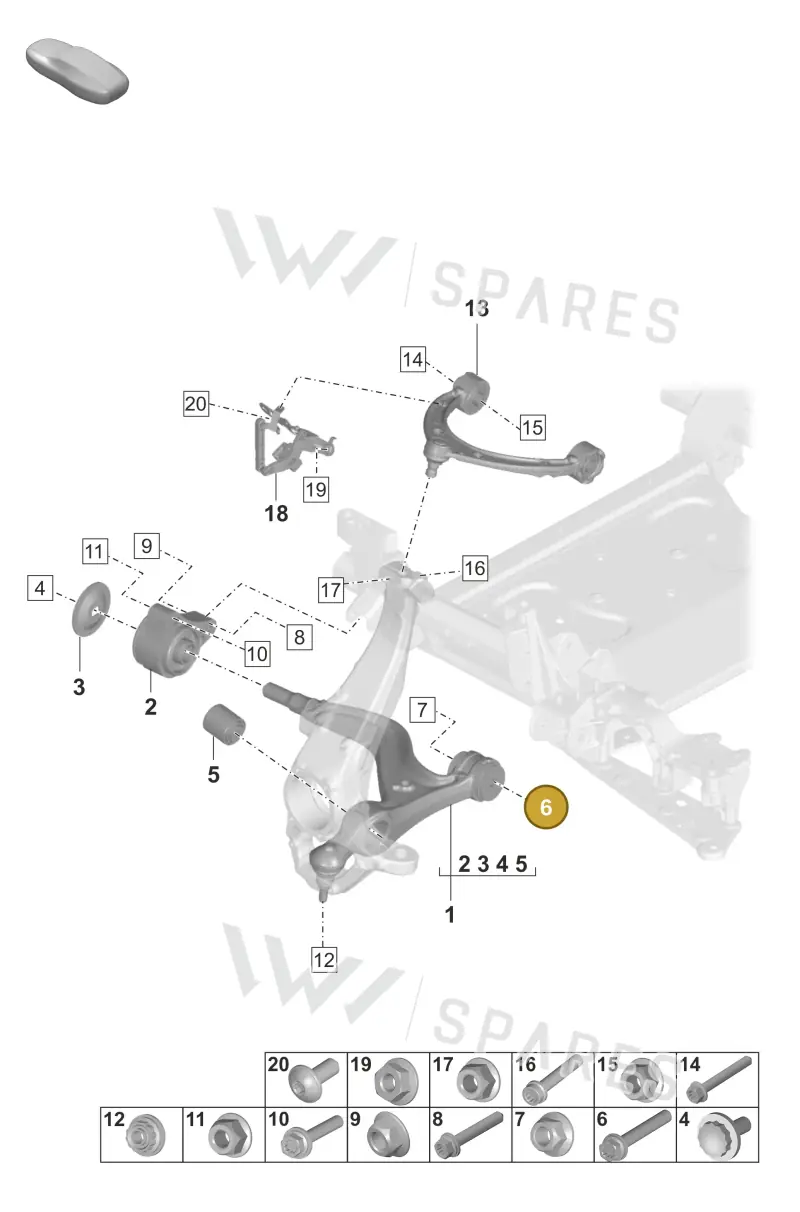 9A700842500 — Porsche Taycan Sport Turismo (2023-2025) diagram p56401050, position 6
