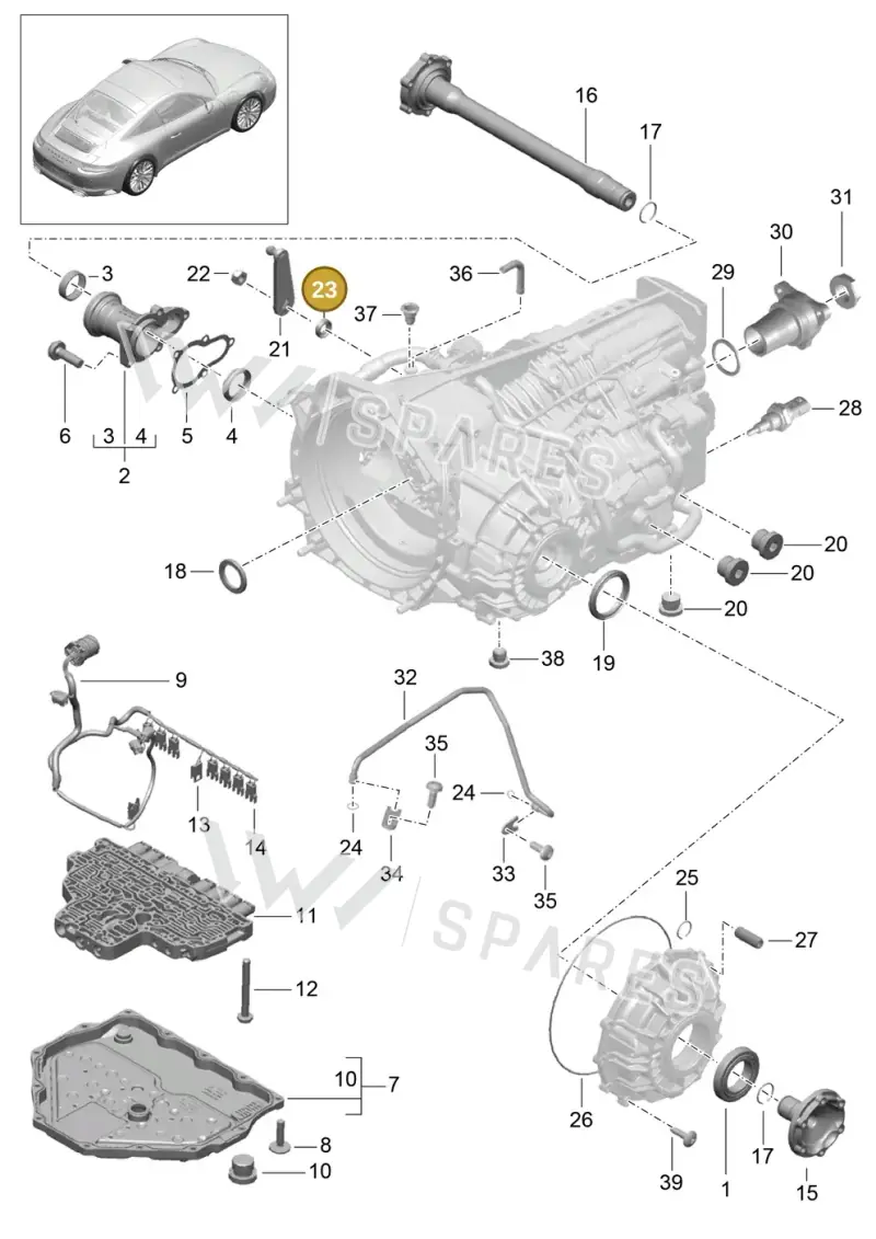9A700851800 — Porsche 911 (2016-2019) diagram p47320005, position 23