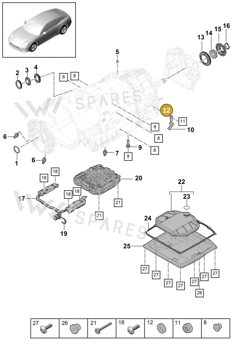 9A700851800 — Porsche Panamera (2016-2020) diagram p49320010, position 12