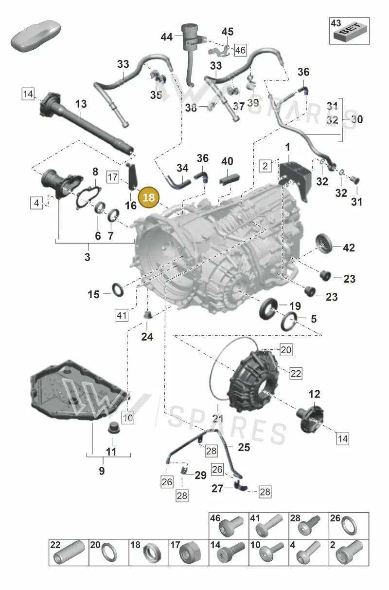 9A700851800 — Porsche 911 (2021-2022) diagram p59302100, position 18