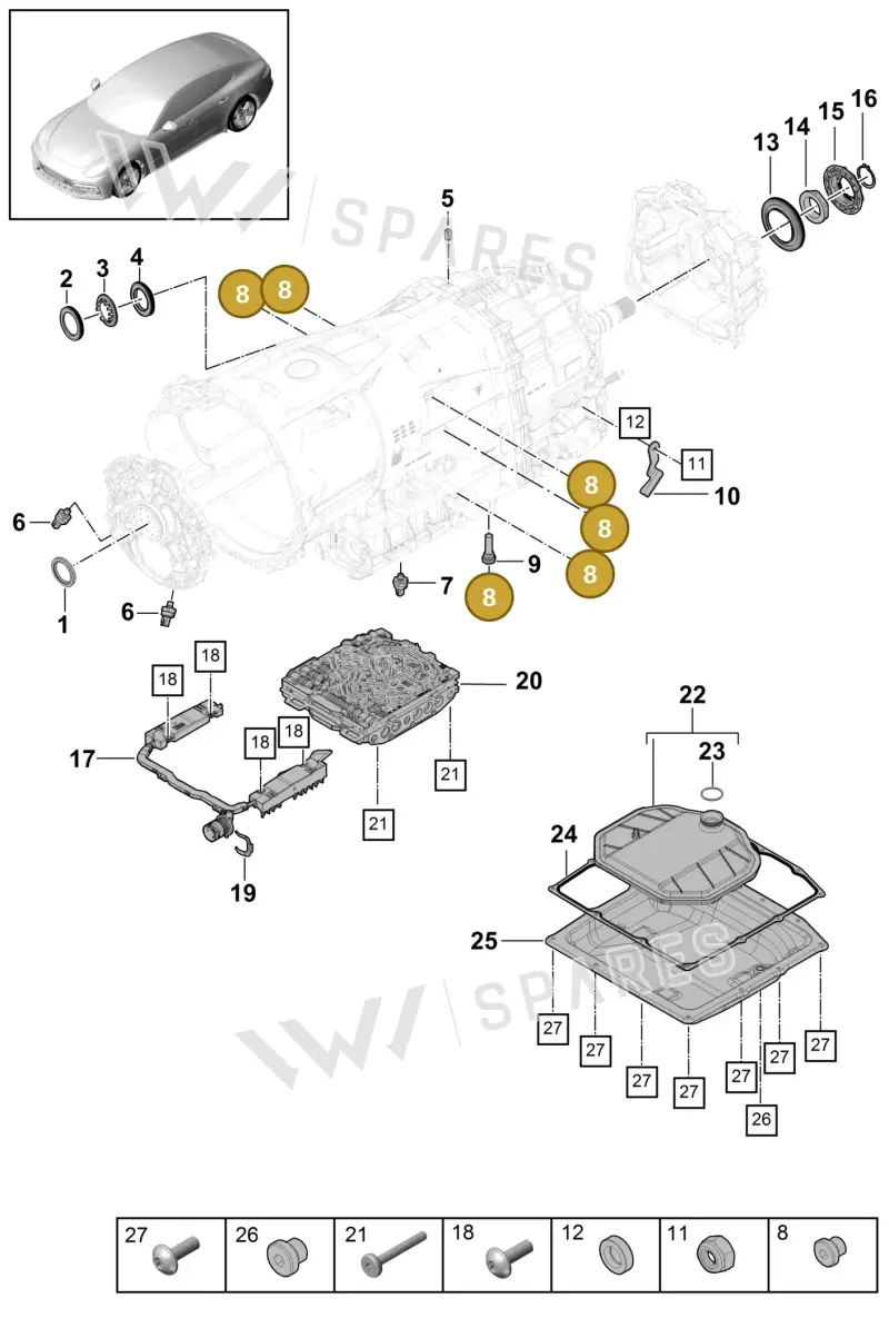 9A700852600 — Porsche Panamera (2016-2020) diagram p49320010, position 8
