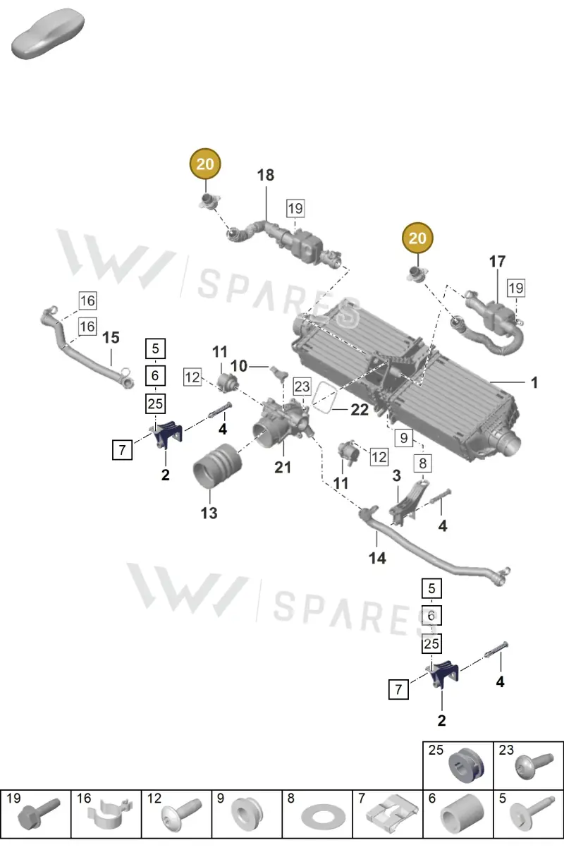 9A700868100 — Porsche 911 (2018-2024) diagram p53107200, position 20