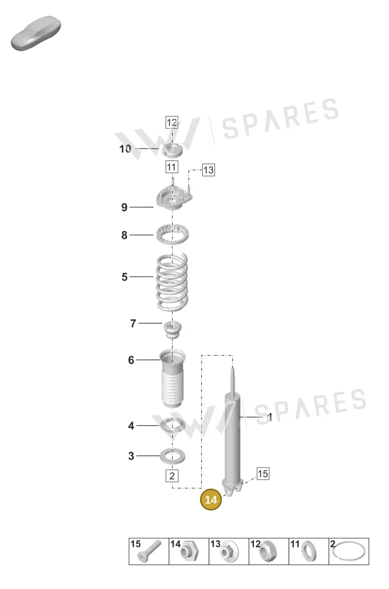 9A700872500 — Porsche 911 (2020-2022) diagram p53502000, position 14