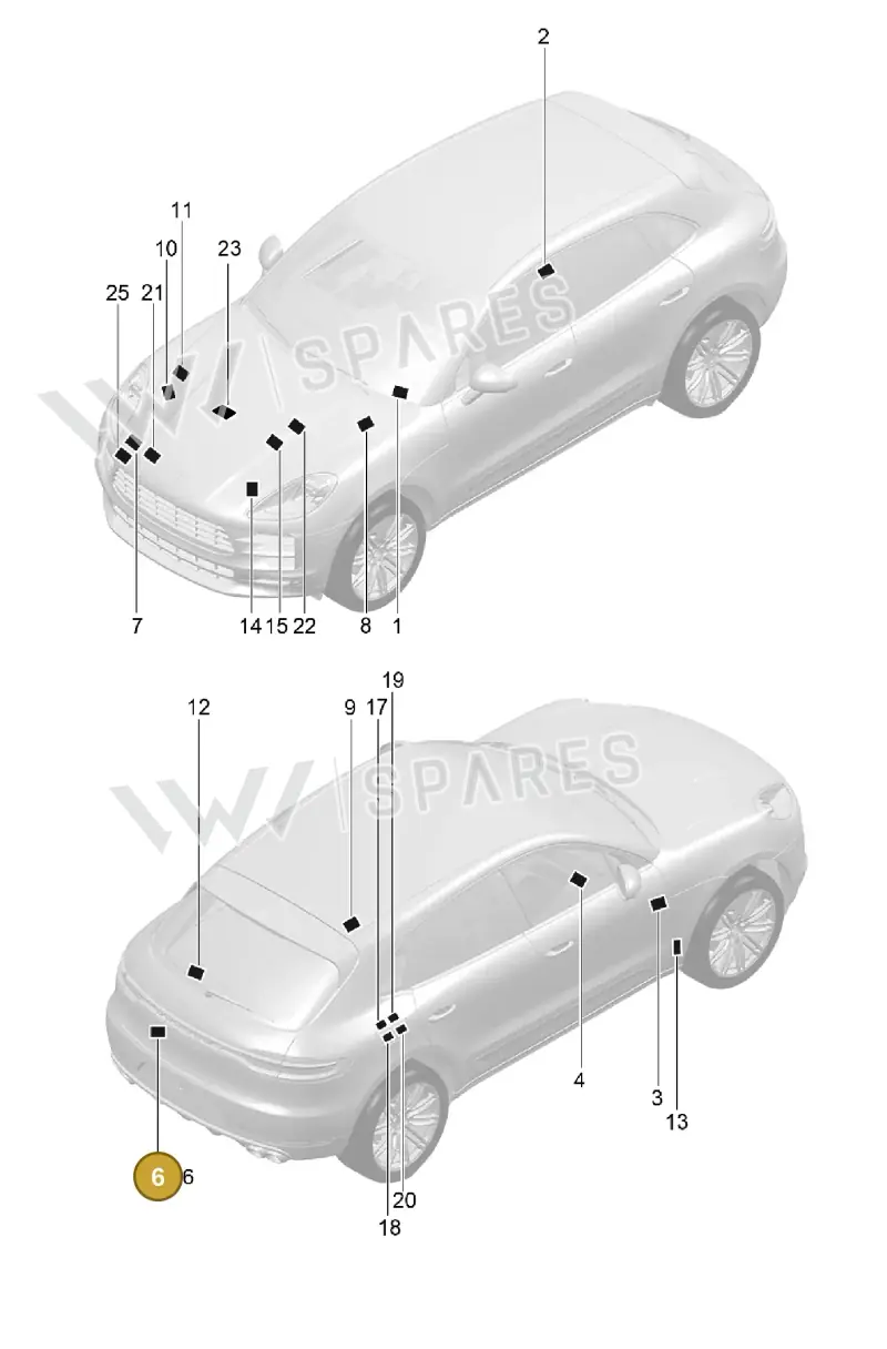 9A7010004 — Porsche Macan (2018-2022) diagram p52003000, position 6