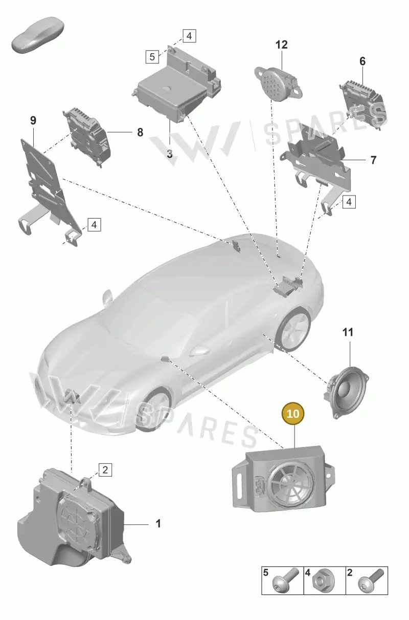 9A703570900 — Porsche Taycan Sport Turismo (2019-2024) diagram p56911150, position 10