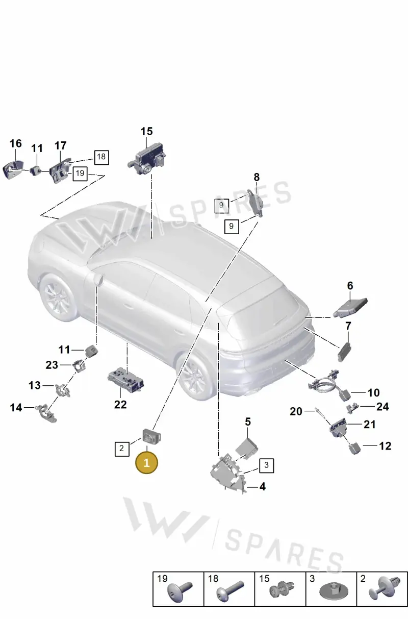 9A703570900 — Porsche Cayenne Coupe (2023-2023) diagram p60901100, position 1