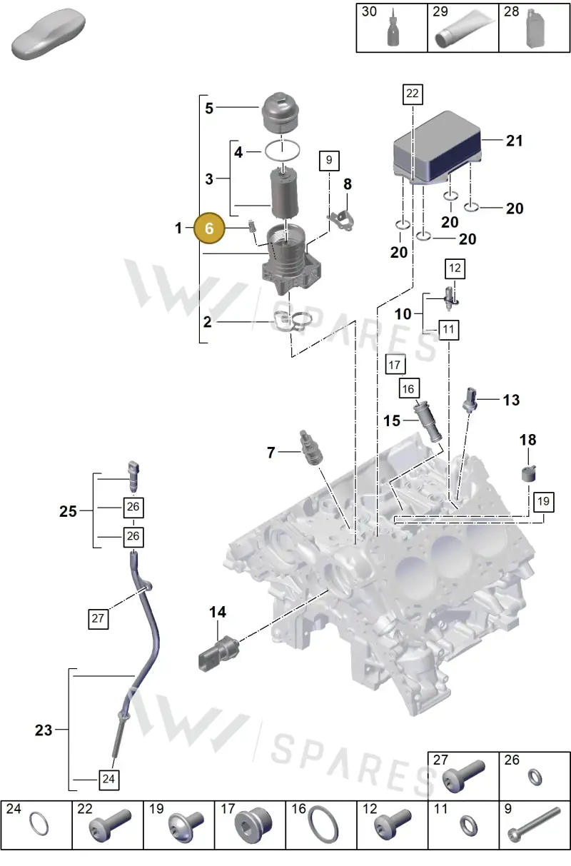 9A710317500 — Porsche Cayenne Coupe (2023-2023) diagram p60104210, position 6