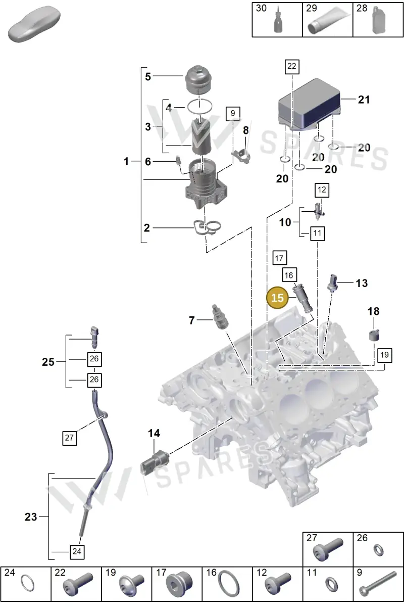 9A710320800 — Porsche Cayenne Coupe (2023-2023) diagram p60104210, position 15