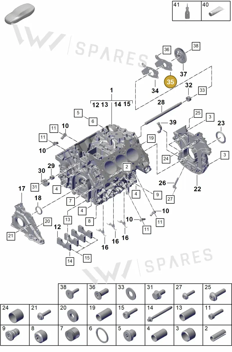 9A710340710 — Porsche Cayenne Coupe (2023-2023) diagram p60101110, position 35