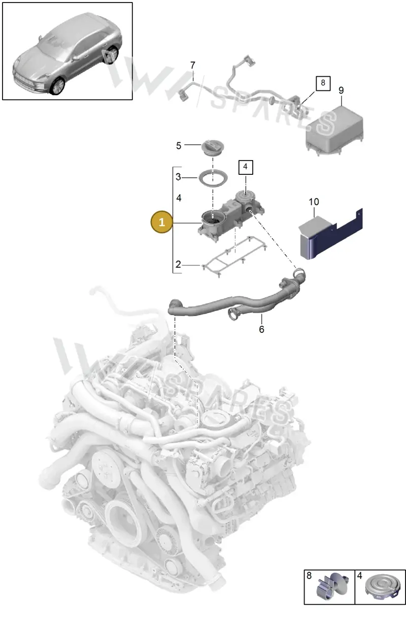 9A710349511 — Porsche Macan R4 TFSI (2018-) diagram p52000075, position 1