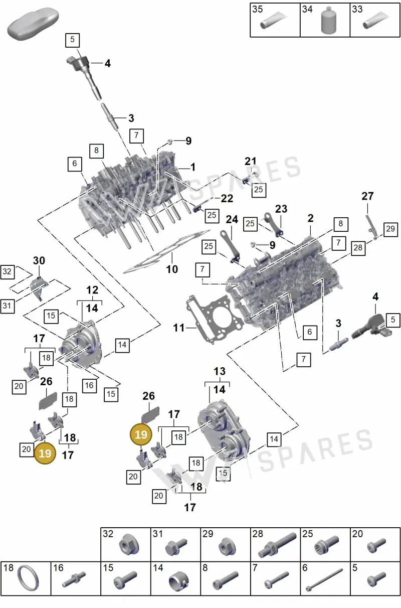 9A710355503 — Porsche Cayenne Coupe (2023-2023) diagram p60103010, position 19