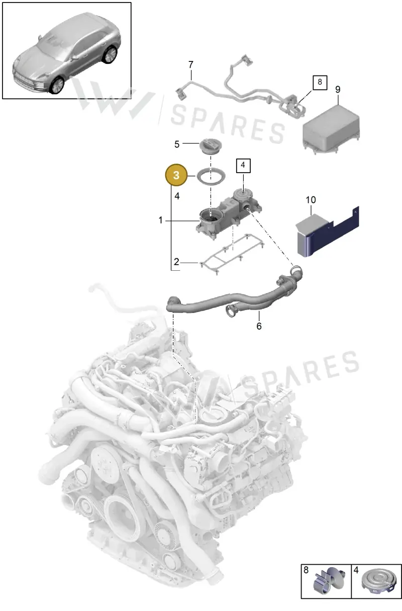 9A710372700 — Porsche Macan R4 TFSI (2018-) diagram p52000075, position 3