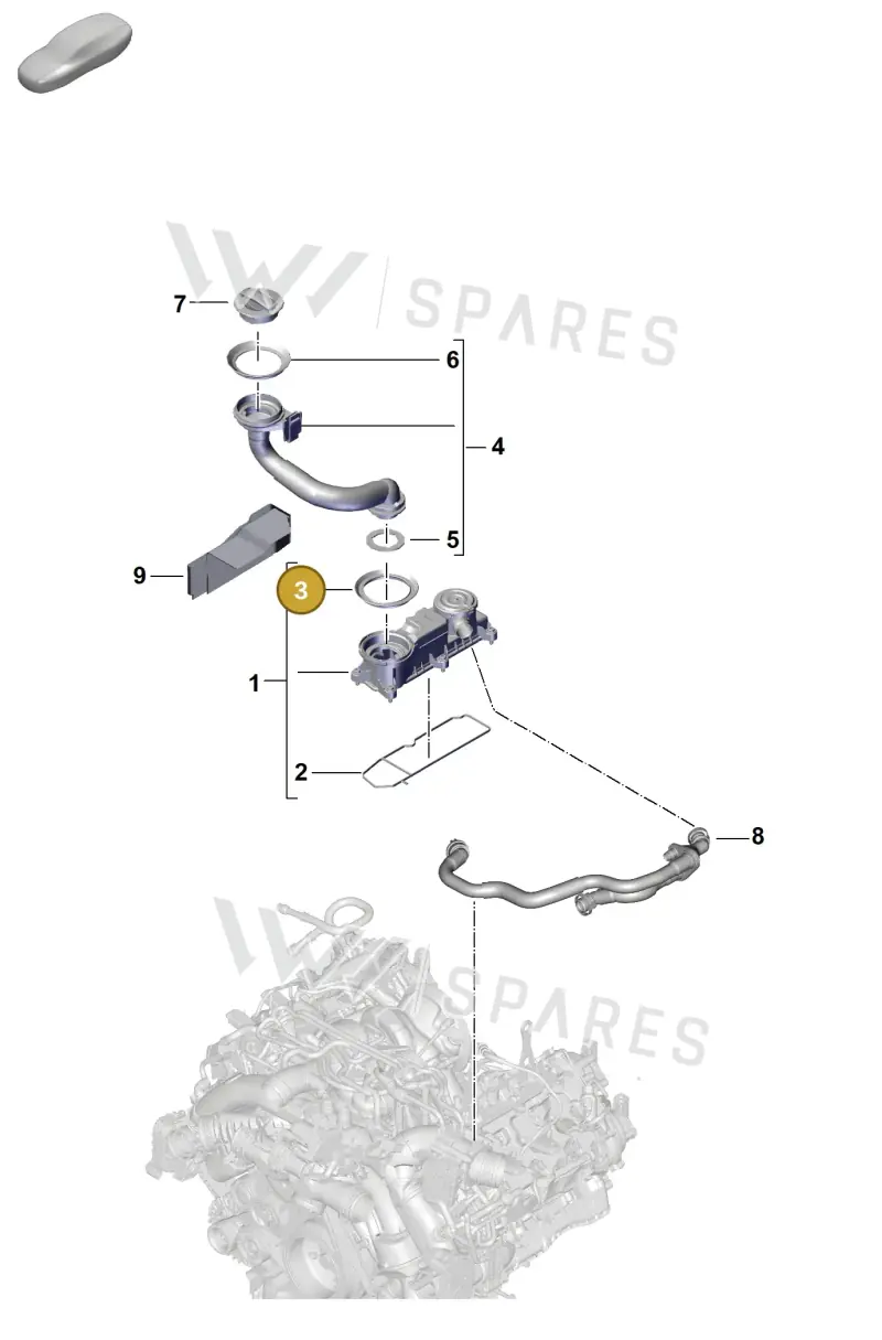 9A710372700 — Porsche Cayenne Hybrid Coupe (2023-) diagram p60107350, position 3