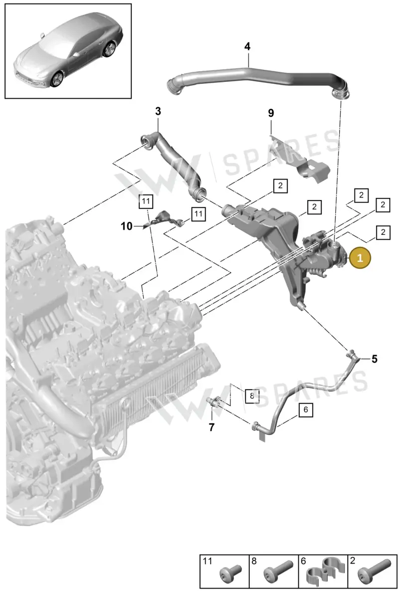 9A710377200 — Porsche Panamera (2016-2020) diagram p49106030, position 1