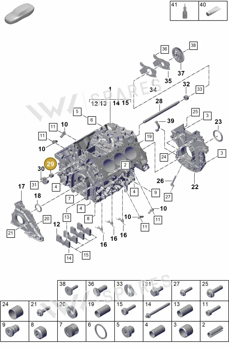 9A710386900 — Porsche Cayenne Coupe (2023-2023) diagram p60101110, position 29