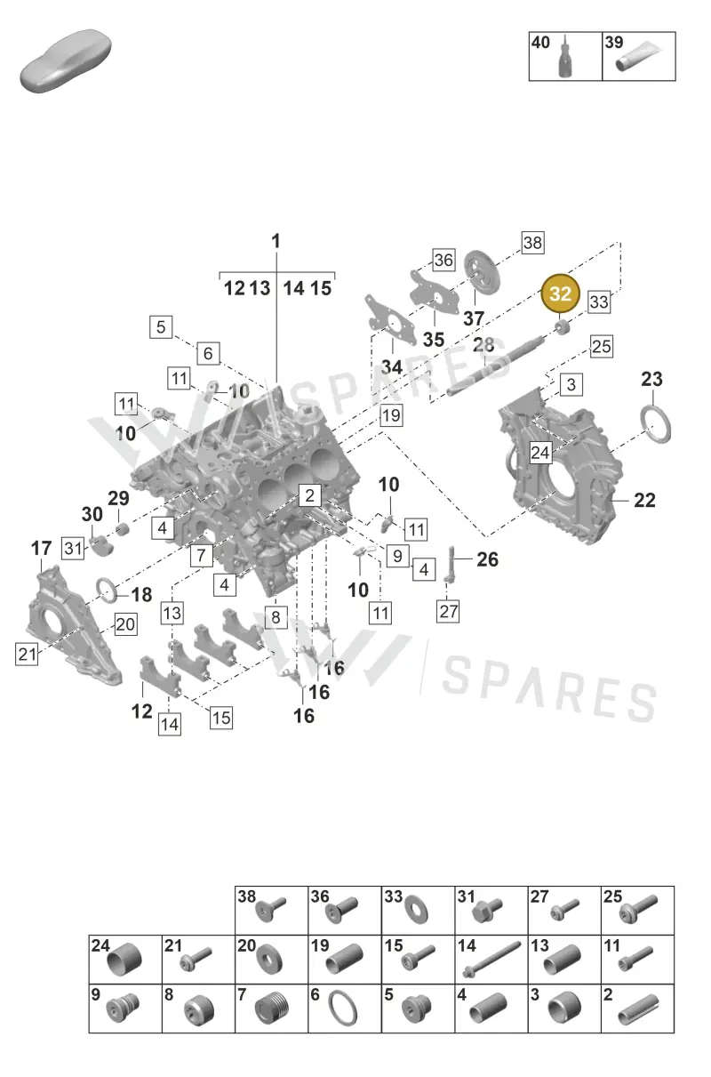9A710386902 — Porsche Panamera (2023-2025) diagram p58101110, position 32