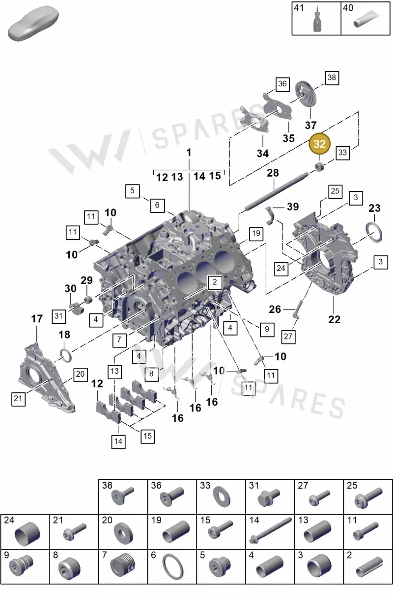 9A710386902 — Porsche Cayenne Coupe (2023-2023) diagram p60101110, position 32