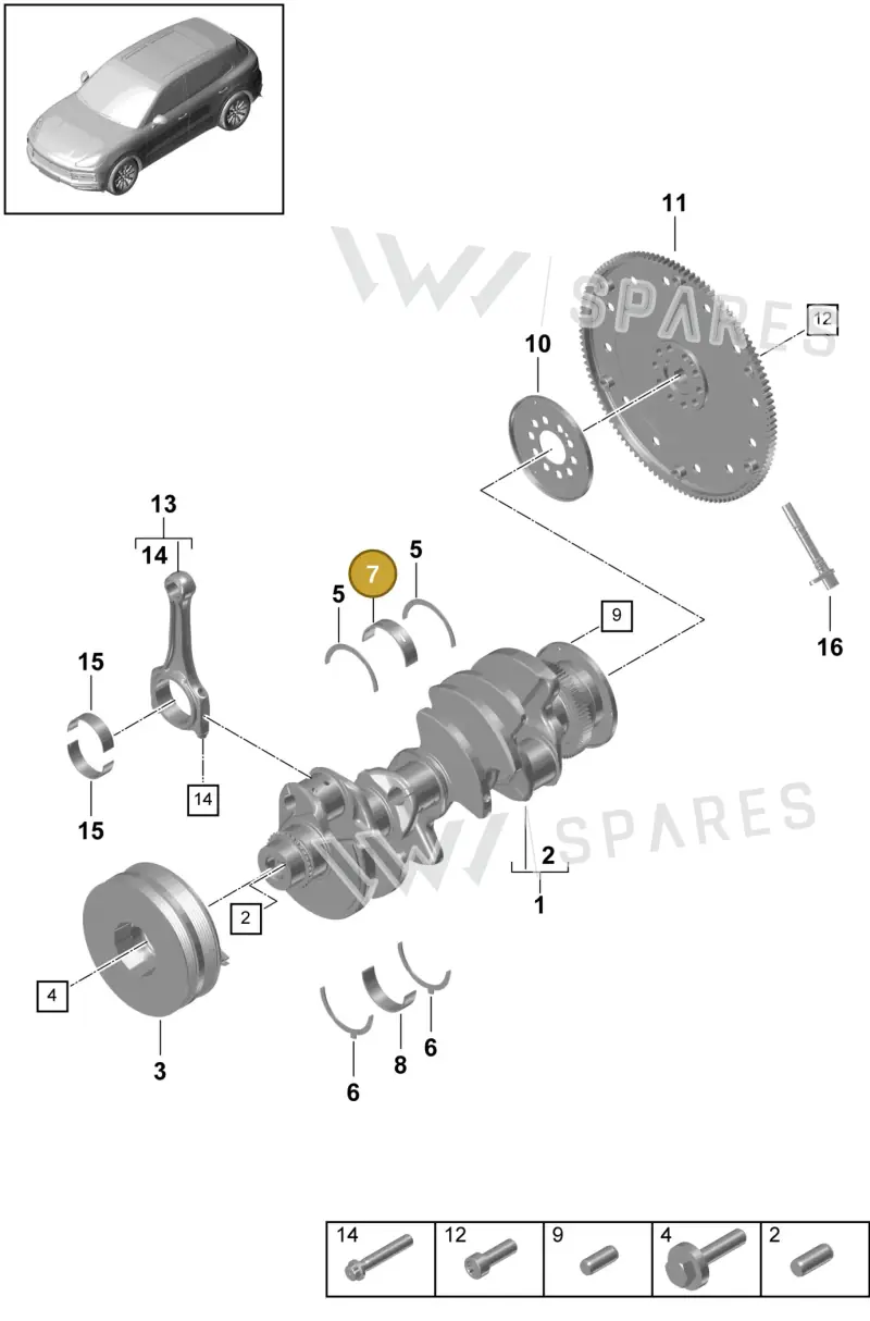 9A710556103 — Porsche Cayenne (2017-2023) diagram p51102000, position 7