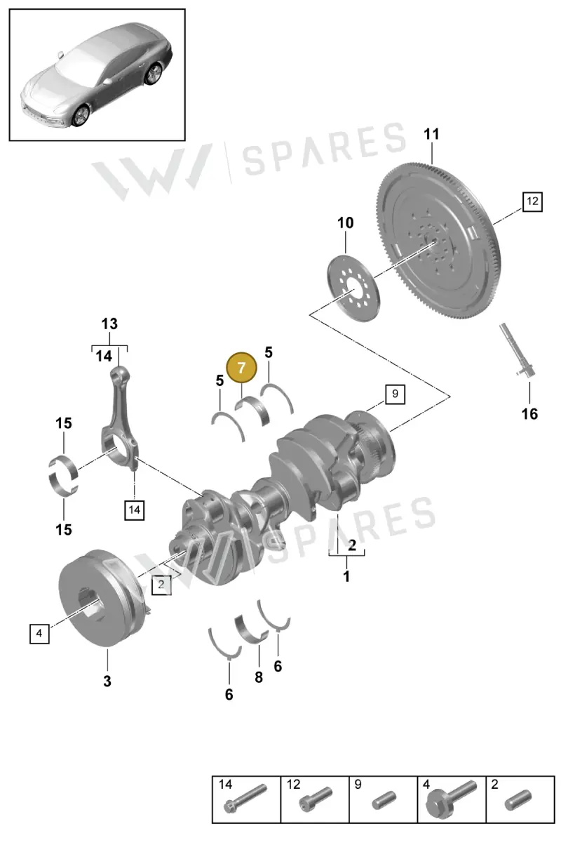 9A710556104 — Porsche Panamera (2016-2020) diagram p49102000, position 7