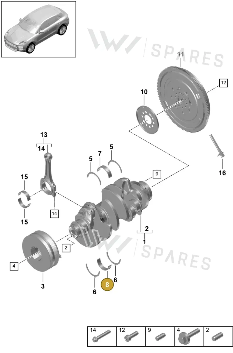 9A710559103 — Porsche Macan (2018-2022) diagram p52000004, position 8