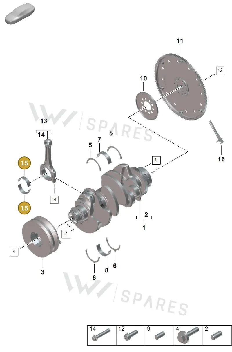 9A710570210 — Porsche Cayenne Coupe (2023-2023) diagram p60102010, position 15