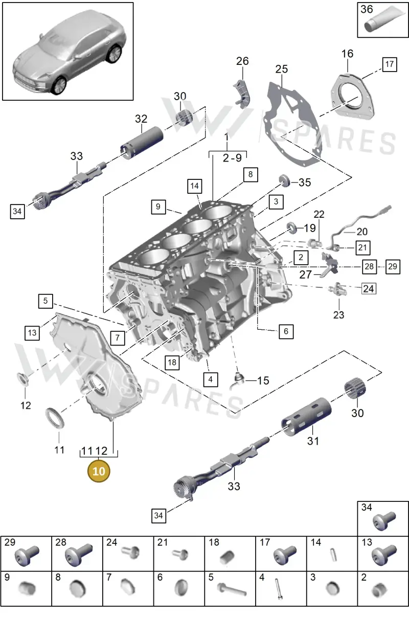 9A7109210 — Porsche Macan (2018-2022) diagram p52101111, position 10