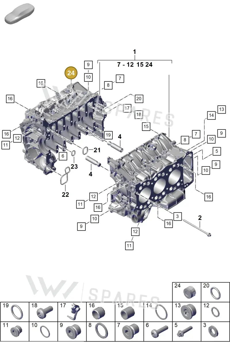 9A7109291 — Porsche 911 (2024-2025) diagram p63101150, position 24