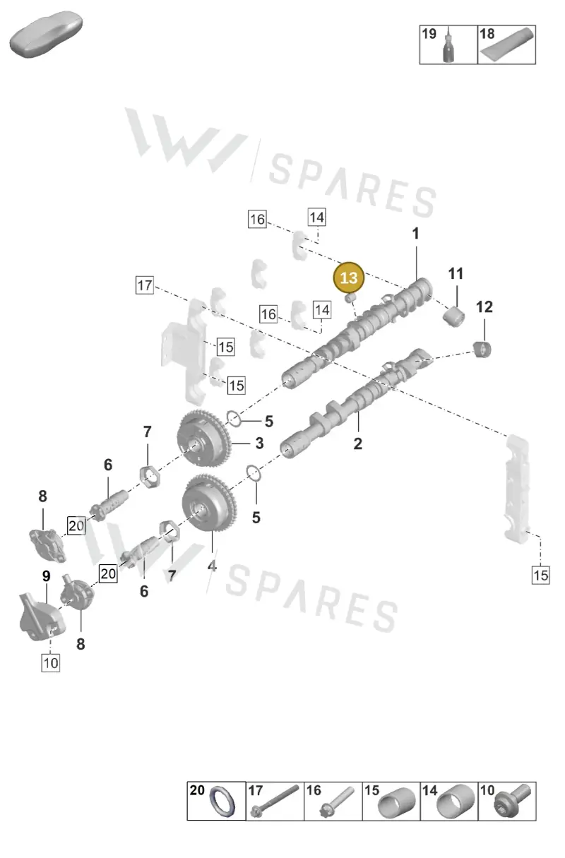 9A710931100 — Porsche 992 Sport Classic (2020-) diagram p53103100, position 13