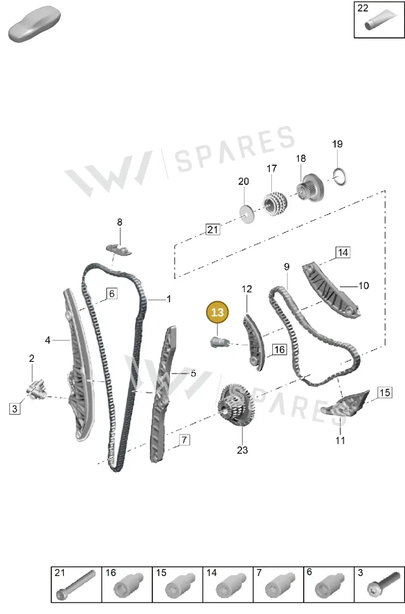 9A7109467 — Porsche Cayenne Coupe (2023-2023) diagram p60103300, position 13