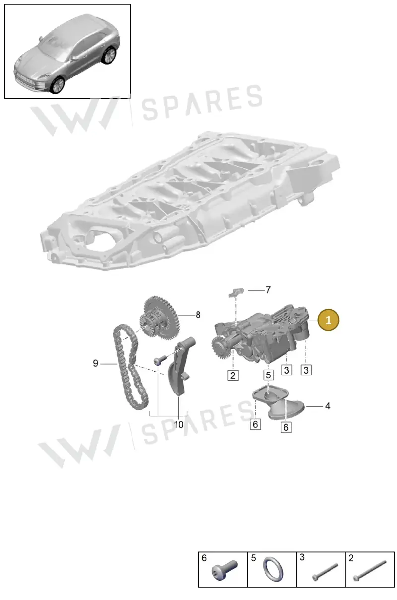 9A7115105 — Porsche Macan (2018-2022) diagram p52000102, position 1