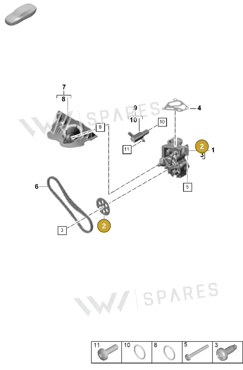 9A711512110 — Porsche Cayenne Hybrid Coupe (2023-) diagram p60104010, position 2